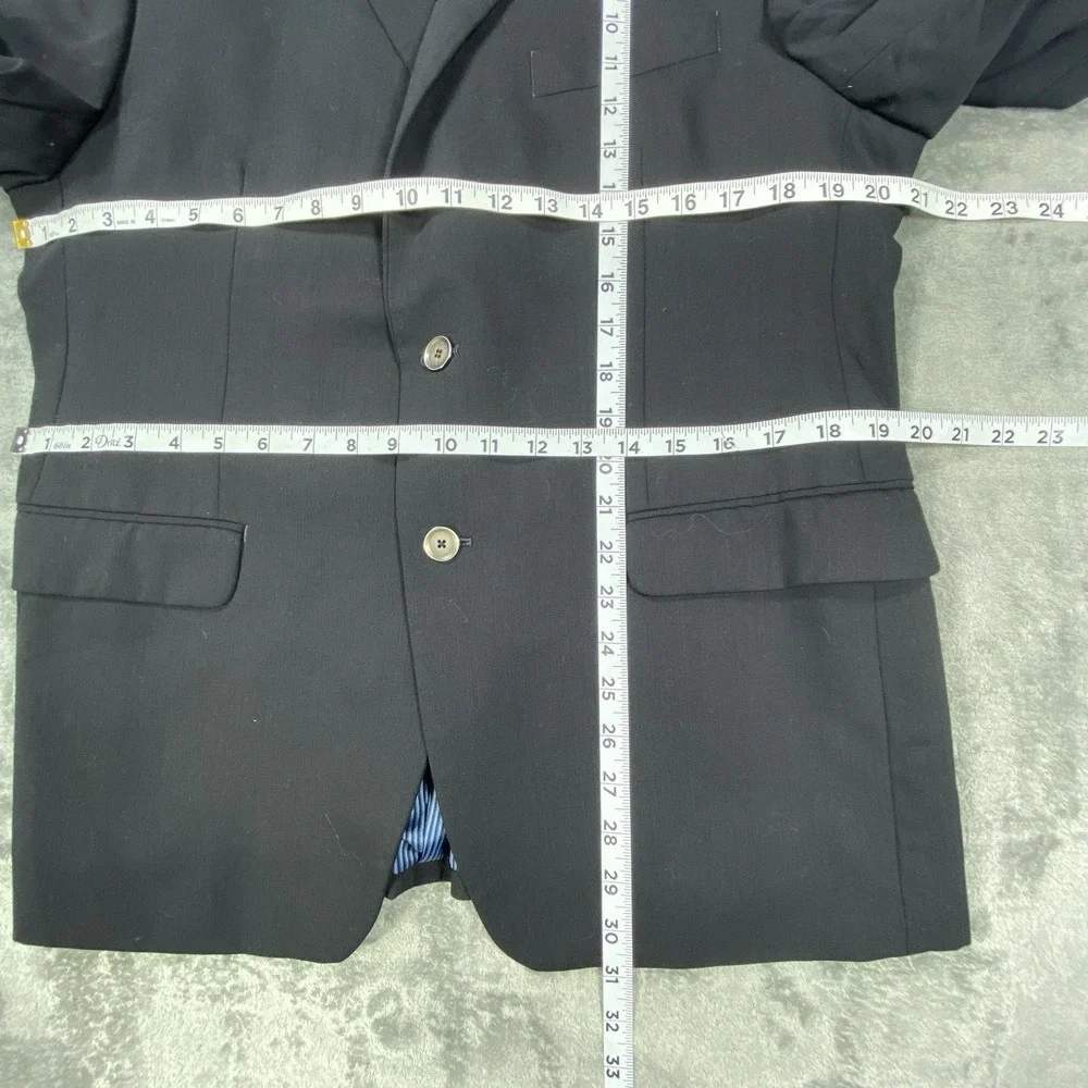 Calvin Klein Blazer Mens 42S Black Sport Coat Wool Polyester Blend Office Suit